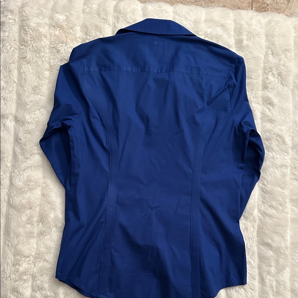 Express Cobalt Blue Button Down Shirt - Picture 2 of 2